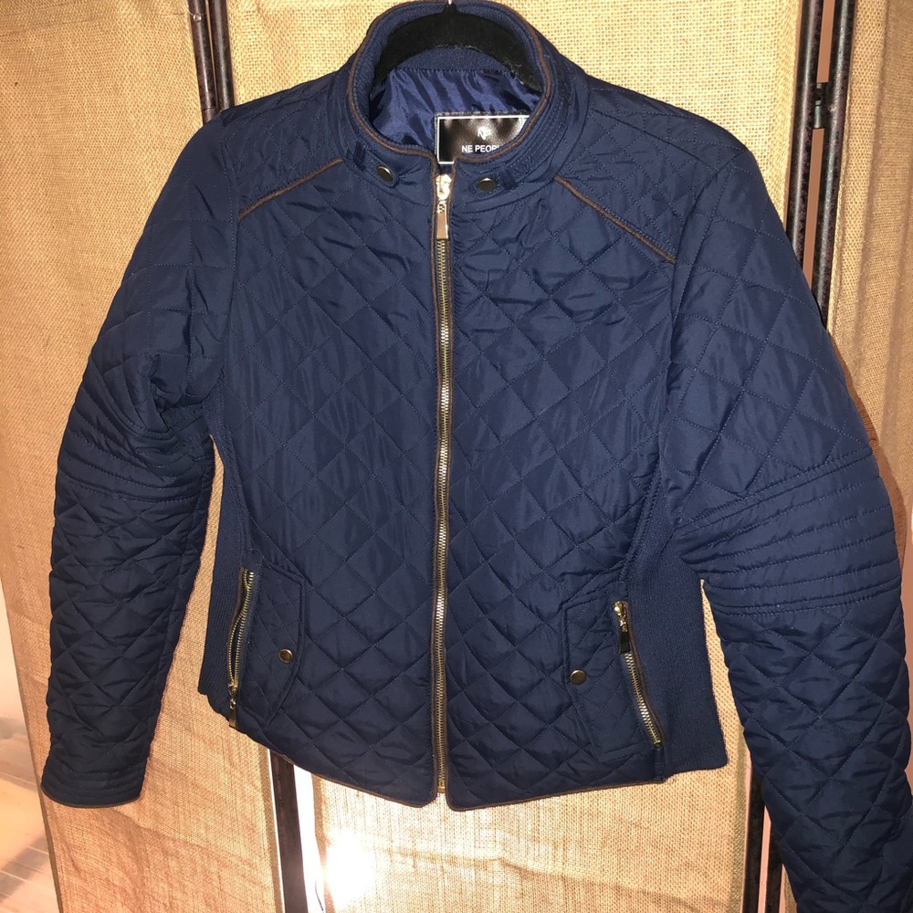 Slimming Blue Puff Jacket